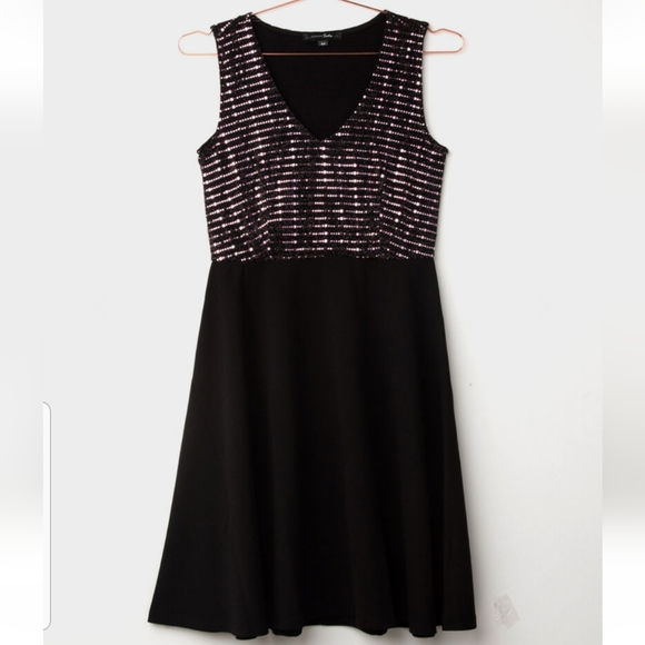 Sloan & Sadie Women's Sequin Top Dress - Picture 4 of 6